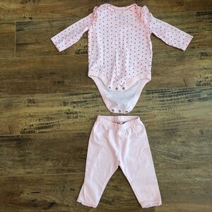 GAP Baby Organic Cotton Mix and Match Printed Bodysuit and Leggings 2-Piece 3-6M